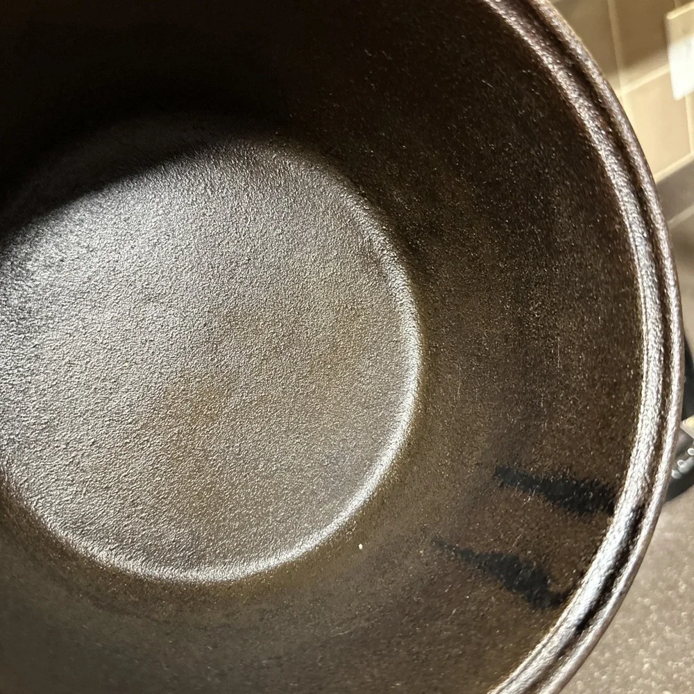 Vintage Cast Iron 2 Qt Saucepan No 6 Wood Handle‎ Removable Handle Seasoned